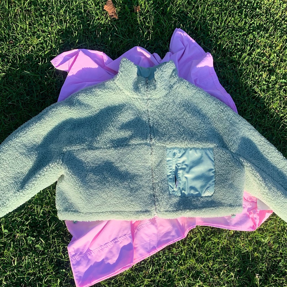 Sage Green Fuzzy Jacket